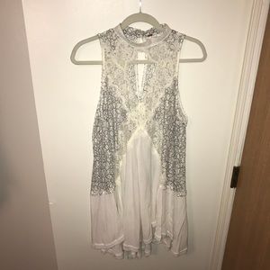 Free People Cross My Heart in Lace Tunic